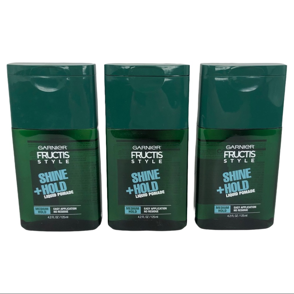🆕 Garnier Fructis Style Shine + Hold Liquid Pomade Medium Hold 4.2 oz x3